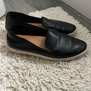 Birdies | Swift Black Leather Slip On Sneakers Size 10.5